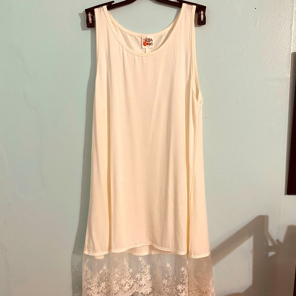 ZigZag Stripe White Tank
